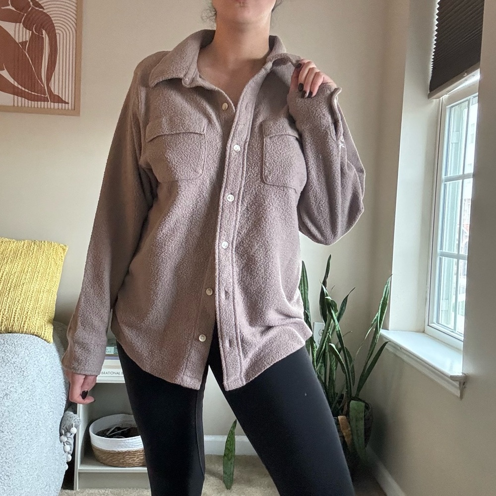 Brown Victoria’s Secret PINK button down sweater